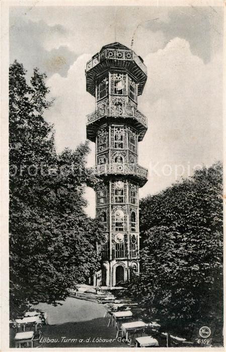 Loebau Sachsen Löbauer Berg Friedrich August Turm