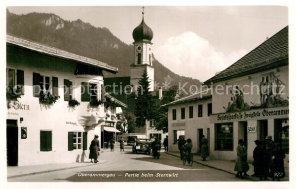 Oberammergau Partie beim Sternwirt Kirche
