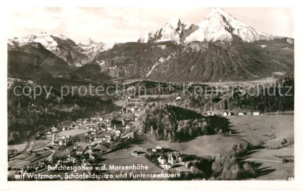 Berchtesgaden Panorama Blick von der Marxenhöhe mit W