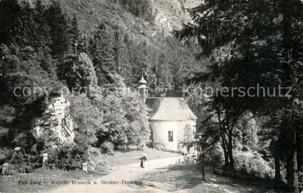 Golling Salzach Pass Lueg Kapelle Brauneck und Struber