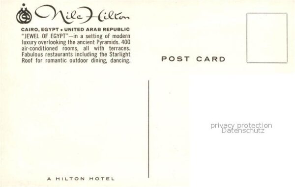 Cairo Egypt Nile Hilton Hotel Jewel of Egypt Pyradm – Bild 2