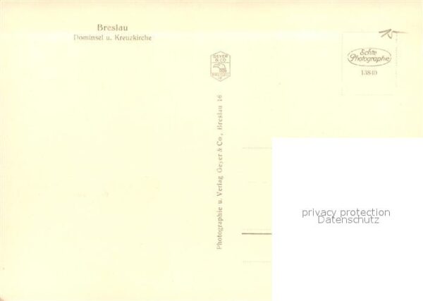 Breslau Niederschlesien Dominsel und Kreuzkirche – Bild 2
