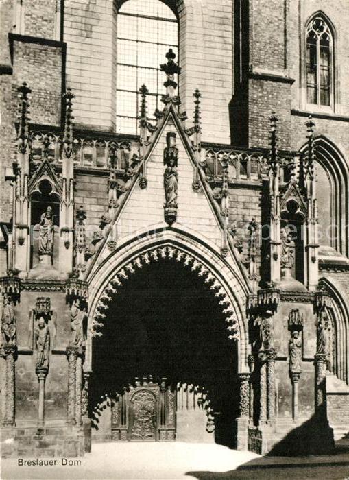 Breslau Niederschlesien Hauptportal des Domes
