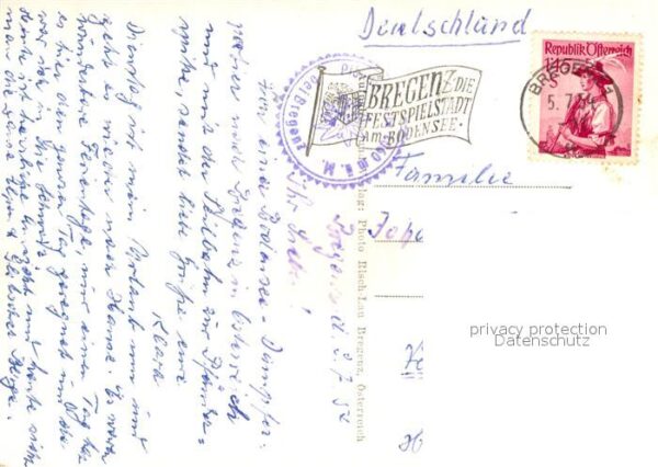Bregenz Vorarlberg Uferstrasse am Bodensee Hafen Pfänder B – Bild 2