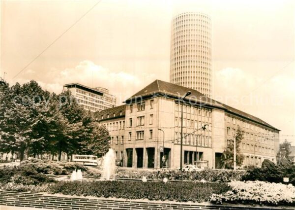 Jena Thueringen Blick zum Universitätshochhaus