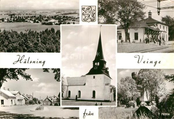 Veinge Panorama Ortsmotive Kirche Burg