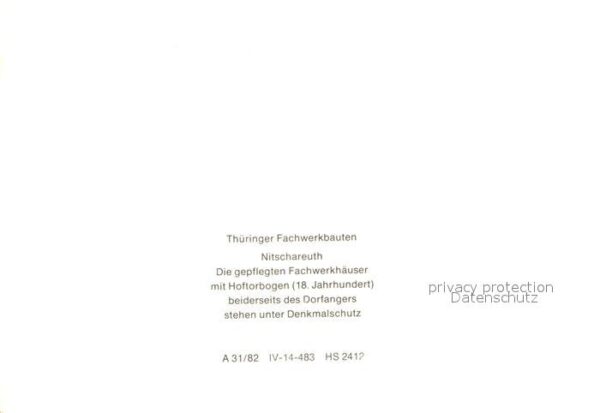 Nitschareuth Fachwerkhäuser mit Hoftorbogen 18. Jhdt – Bild 2