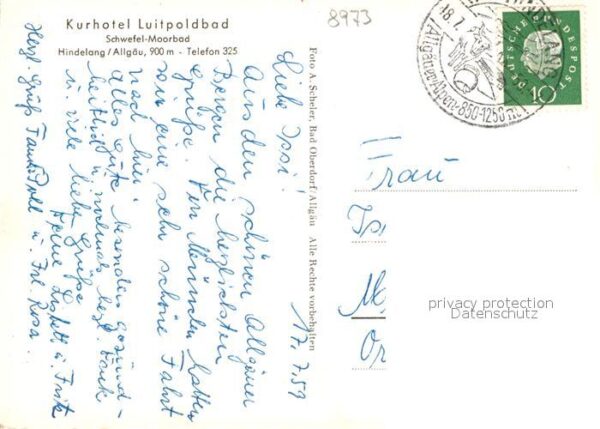 Hindelang Kurhotel Luitpoldbad Schwefel Moorbad A – Bild 2