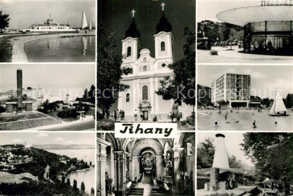 Tihany Teilansichten Hafen Fähre Küste Kirche