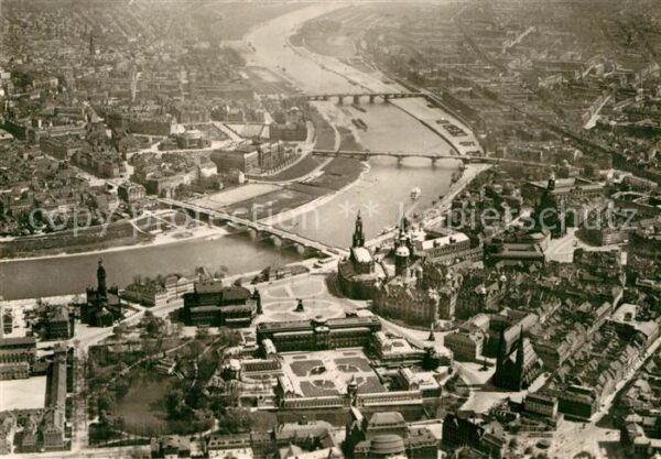 Dresden Neustadt und Altstadt von Südwesten vor