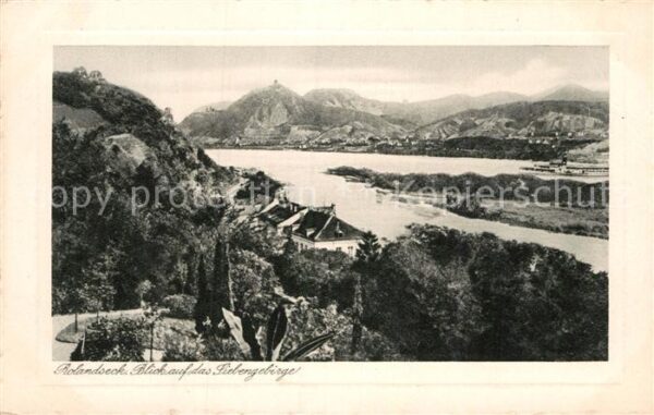 Rolandseck Panorama Blick über den Rhein auf das S