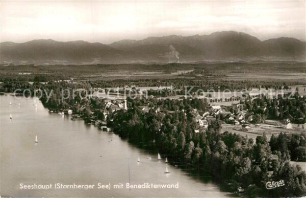 Seeshaupt Starnberger See mit Benediktenwand Flie