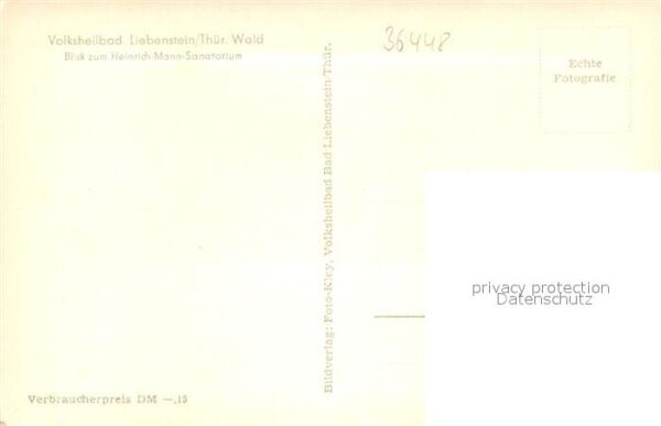 Bad Liebenstein Volksheilbad Blick zum Heinrich Mann Sa – Bild 2