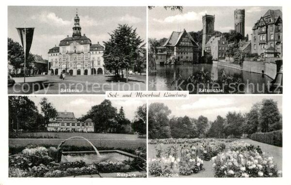 Lueneburg Rathaus Ratsmühle Kurpark Solbad Moorba