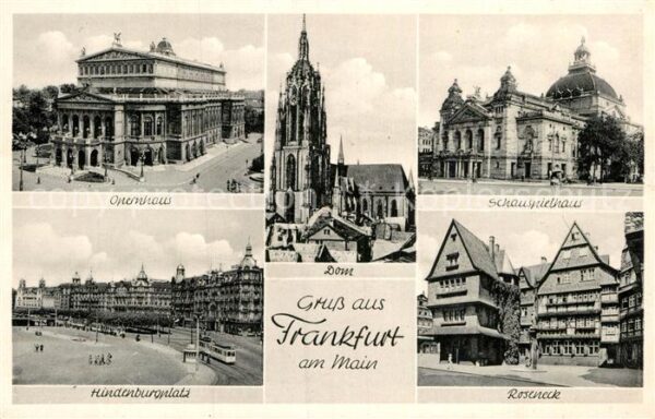 Frankfurt Main Opernhaus Hindenburgplatz Dom Schauspie