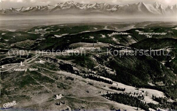 Feldberg Schwarzwald Schluchsee Alpenkette Fliegeraufnahme