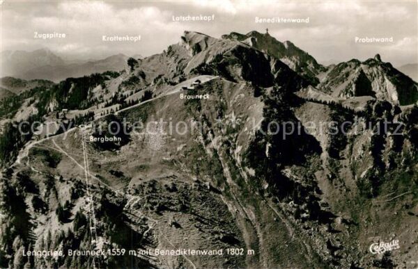 Lenggries Brauneck mit Benediktenwand Gebirgspano