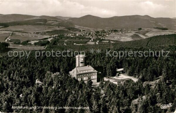 Winterberg Hochsauerland Astenturm Gaststätte Fliegeraufnahme
