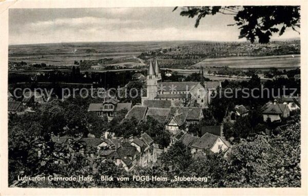 Gernrode Harz Panorama Blick vom FDGB Heim Stubenberg