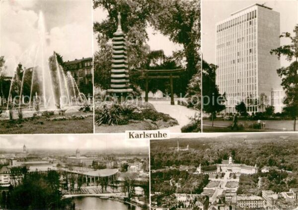 Karlsruhe Baden Wasserspiele Stadtgarten Verwaltungsgeb