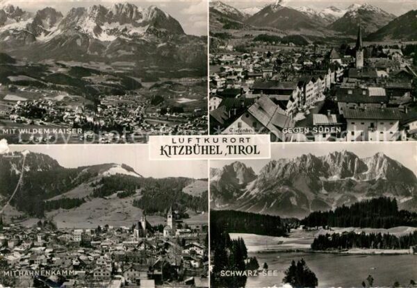 Kitzbuehel Tirol Panorama mit Wildem Kaiser Hahnenkamm S