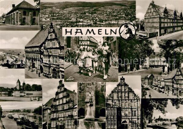 Hameln Weser Teilansichten Rattenfängerstadt Altstad