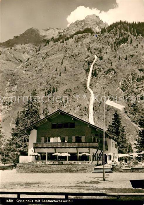 Oberstdorf Oytalhaus mit Seebachwasserfall Allgäue