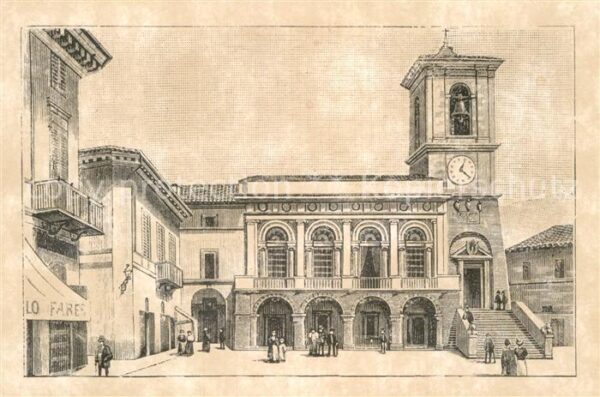 Norcia Palazzo Municipale Zeichnung Künstlerka