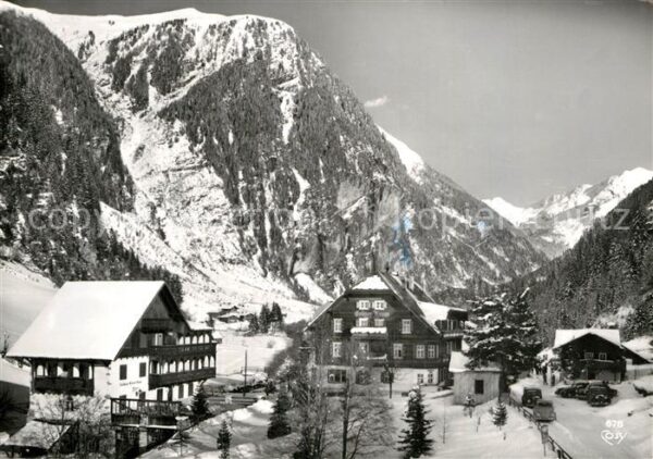 Badgastein Teilansicht Kurort mit Hotel Grüner Bau