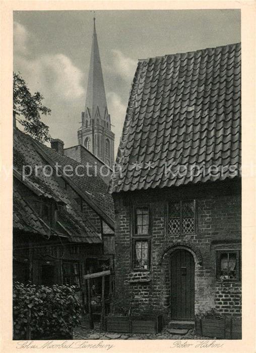 Lueneburg Roter Hahn Gebäude Kirchturm Kupfertief