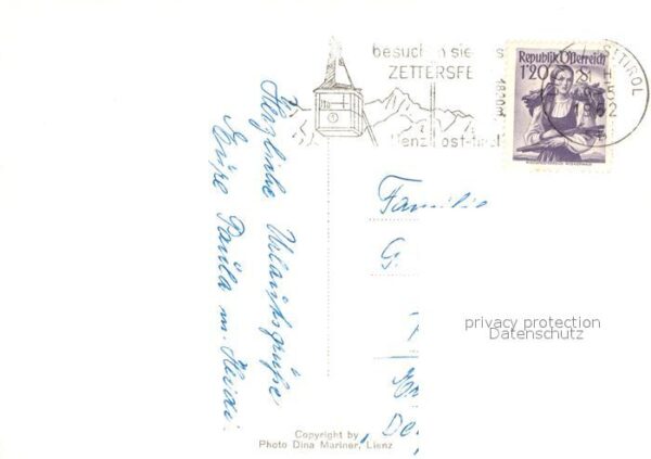 Lienz Tirol Gesamtansicht mit Apenpanorama Schloss – Bild 2