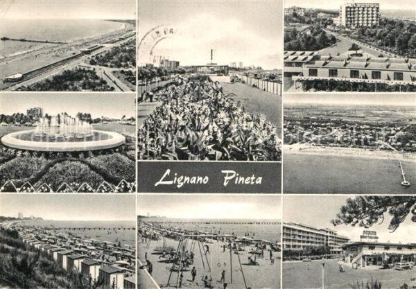 Lignano Pineta Teilansichten Hotel Strand Promenade Wa
