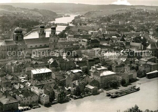 Passau Dreiflüssestadt Fliegeraufnahme
