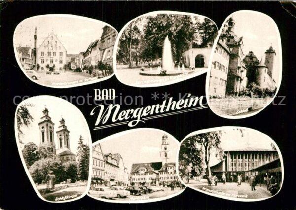 Bad Mergentheim Brunnen Rathaus Kurgarten Schloss Wande