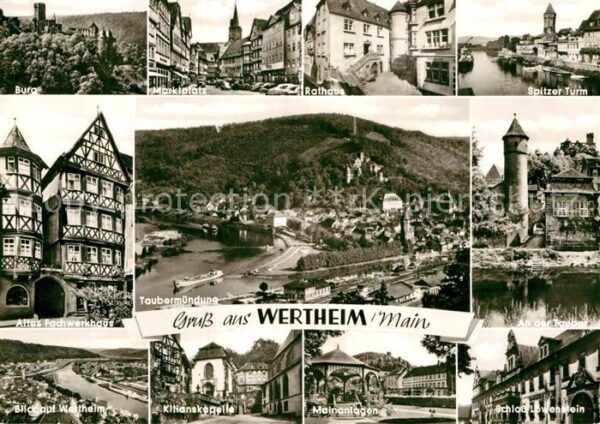 Wertheim Main Burg Marktplatz Rathaus Spitzer Turm Ta