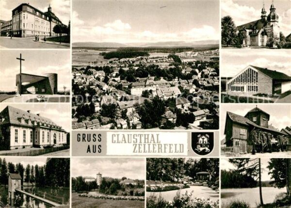 Clausthal-Zellerfeld Stadtpanorama Teilansichten Gebäude Kir