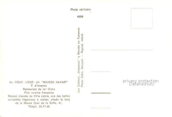 Liege Luettich Maison Havart Restaurant de Ier Ordre – Bild 2