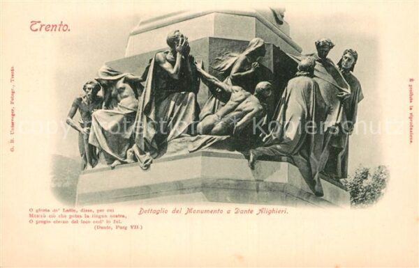 Trento Dettaglio del Monumento a Dante Alighie