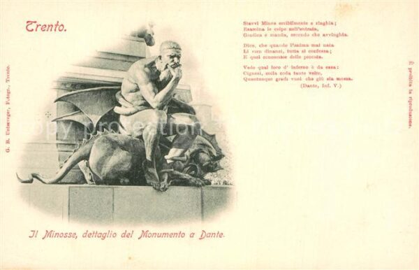 Trento Dettaglio del Monumento a Dante