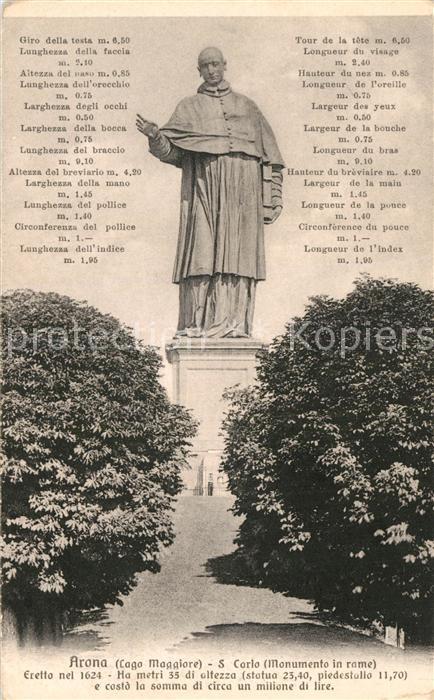 Arona Lago Maggiore Monumento San Carlo Statue Denkmal