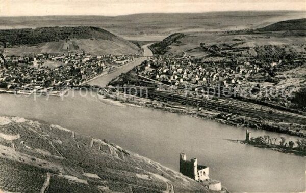Bingen Rhein Ruine Ehrenfels Bingerbrück Fliegeraufn