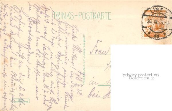 Linz Donau Stadtpanorama Trinks Postkarte – Bild 2