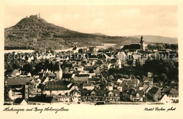 Hechingen Stadtpanorama mit Burg Hohenzollern