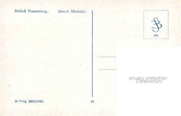 Frauenberg Tschechien Schloss Zamek – Bild 2
