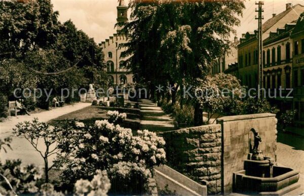 Markneukirchen Ernst Thälmann Platz Brunnen Musikstadt