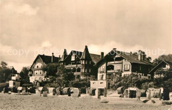 Bansin Ostseebad Strand mit FDGB Erholungsheimen