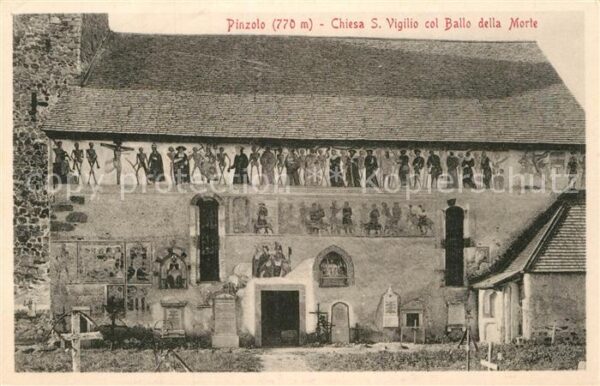 Pinzolo Chiesa San Vigilio col Ballo della Mort