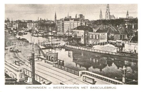 Groningen Westerhaven met Basculebrug