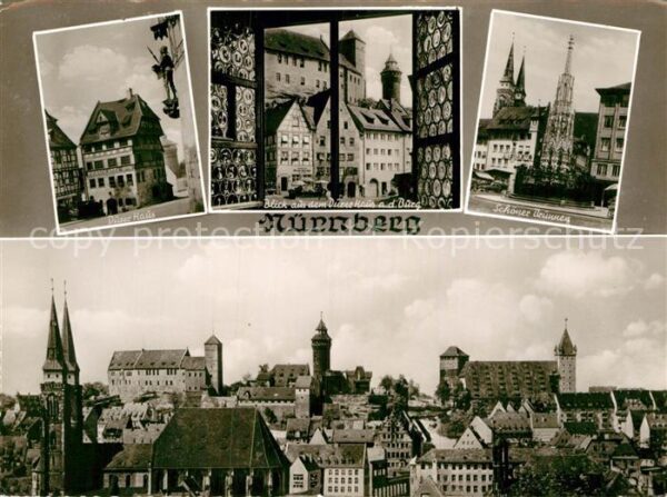 Nuernberg Dürer Haus Burg Schöner Brunnen Altstad