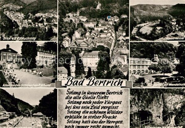 Bad Bertrich Blick von Kuckuckslay Alleegarten Schlö